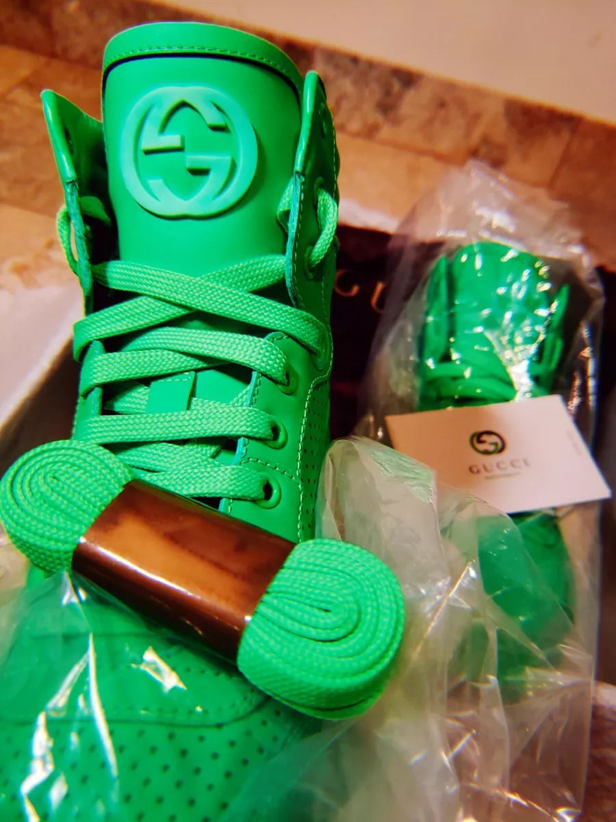 Neon green sales gucci sneakers