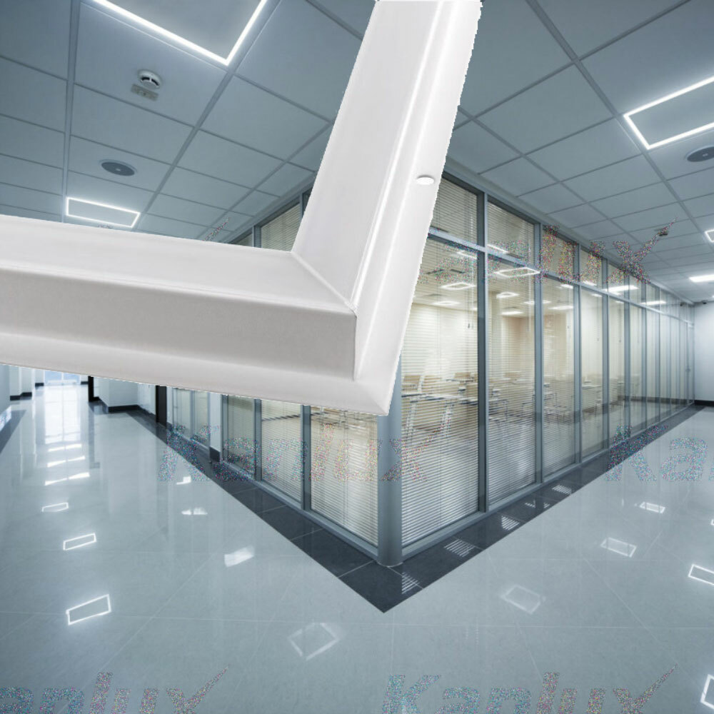 LED 48W Ceiling Recessed Square Bright Edge Lit 600x600 Panel Office Shop Light | UK - View #14