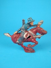 Barclay Manoil Blue Cowboy Riding Horse C30 40s ROUGH DAMAGED SALVAGE Condition