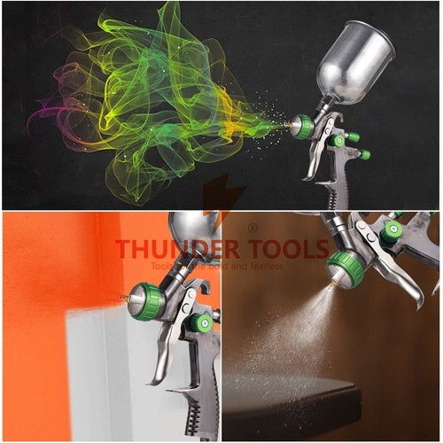 Thunder Tools LVLP Gravity Feed Air Spray Gun Mini Paint Spraying Gun Kit 1.3mm - Picture 8 of 28