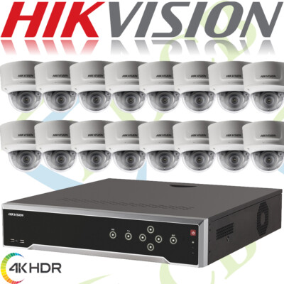 Hikvision 4K CCTV Sicherheitsnetzwerk IP System Outdoor Dome HD IR 8MP Kamera NVR