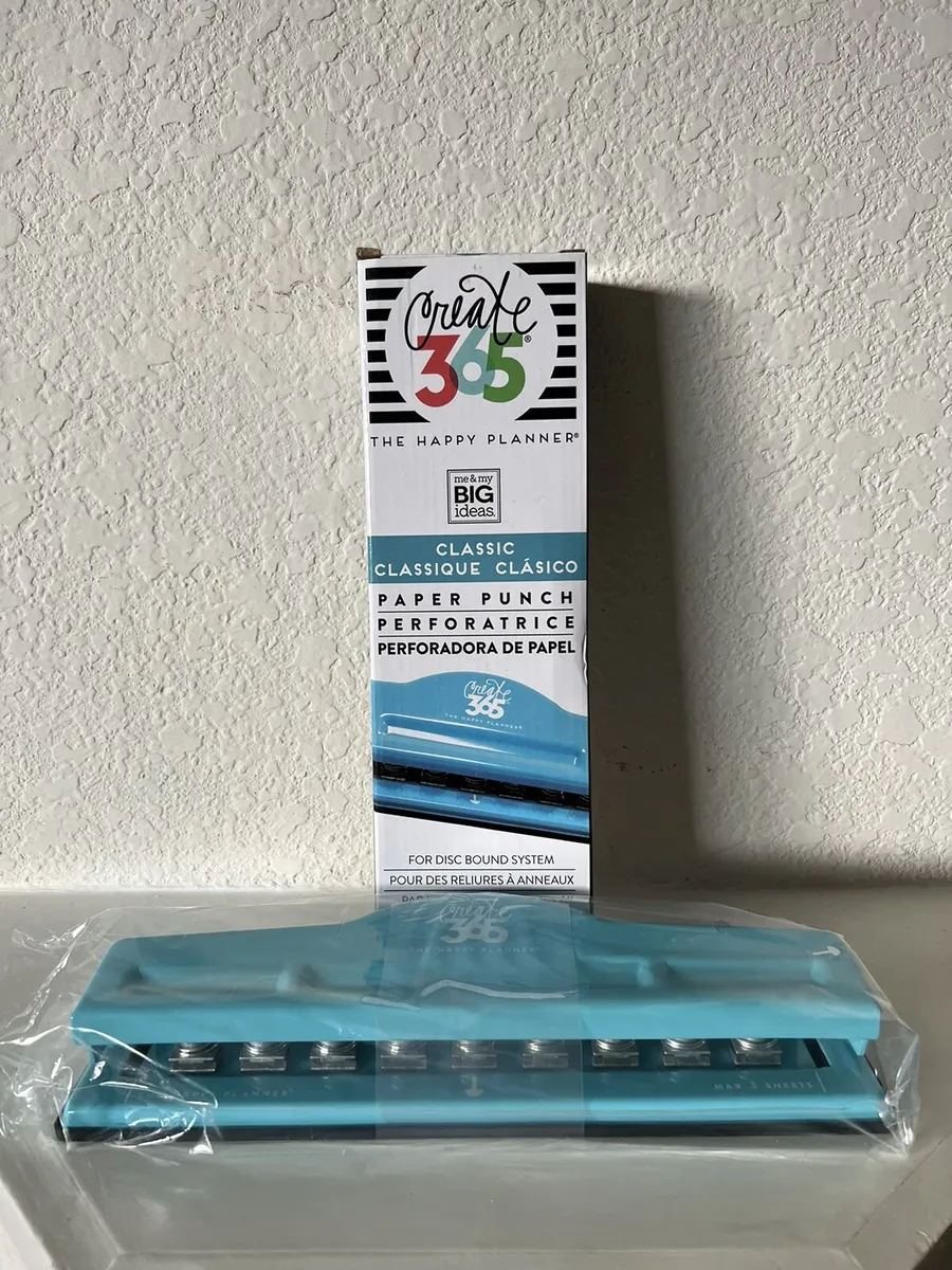 Create 365 The Happy Planner 9 Hole Paper Punch Turquoise NIB