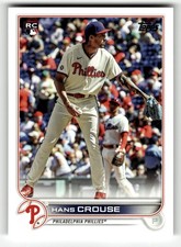 2022 Topps Hans Crouse #642 Philadelphia Phillies ROOKIE CARD BEAUTY!. rookie card picture