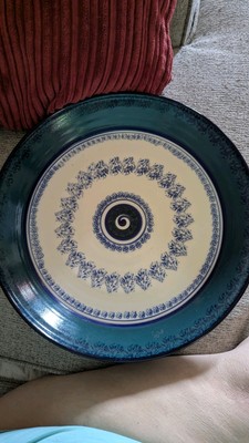 Terri Danek Meyer Pottery.  Large ,Blue And White.  14.5 '' Diameter.