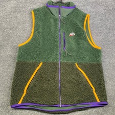 Nike Mens Heritage Sherpa Fleece Vest Green P...