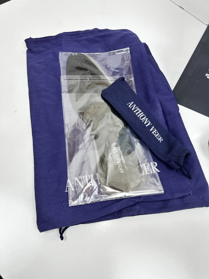 Zapatos de vestir Anthony Veer Truman Derby de cuero con cordones para hombre - negros, talla 10,5 Foto 2 de 4