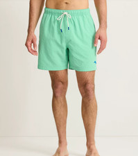 Men  s 6 Inch Swim Trunks Quick Dry Beach Shorts Drawstring Lined L Turq