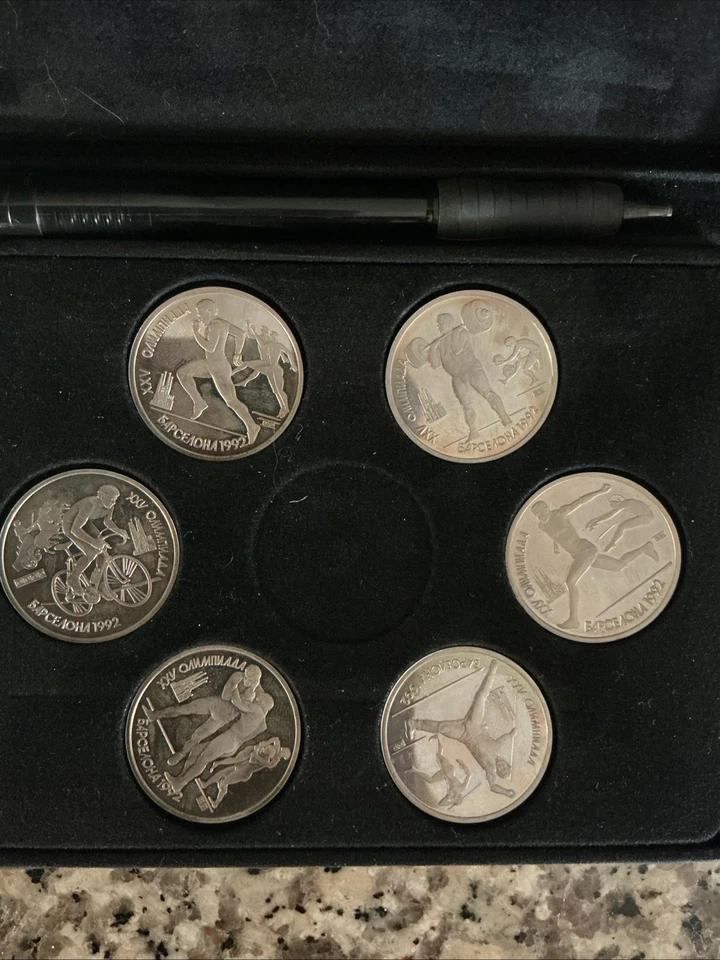 1992 Russia Summer Olympic Proof Set (6) 1 Ruble Coins with Case & C.O.A. - Image 4 of 4