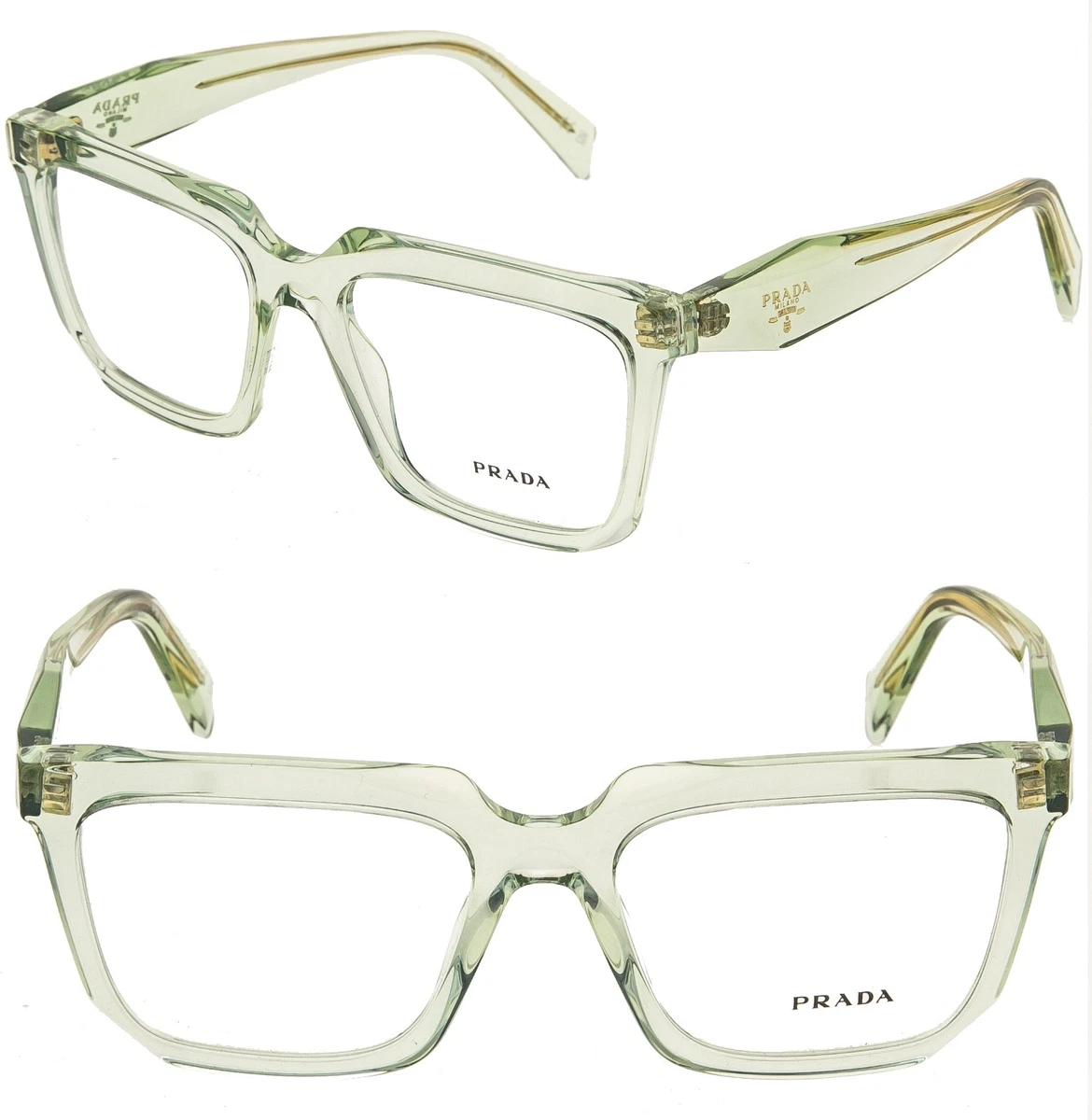 PRADA Eyeglasses PR12VV-NAI1O1-52 Size 52/18/cateye BRAND NEW W CASE PRADA Women Clear Eyeglass Frames for sale | eBay main image 4