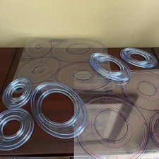 Creative Memories Cutting System Lot of 5 Templates - 1 Circle 4 Ovals Pattern