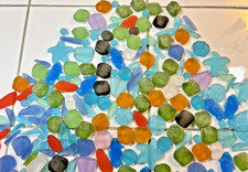 Sea Glass Bead TREASURE LOT Seahorse Beach Sand Dollar seaglass frosted