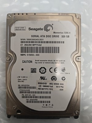 Seagate Barracuda 7200.12 320GB SATA3 Hard Drive HDD STX-720012