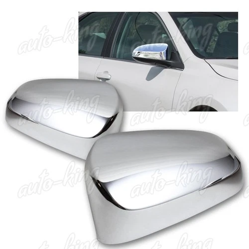 CHROME ABS PLASTIC SIDE VIEW MIRROR COVERS CAP 2-PCS KIT FIT 12-17 TOYOTA CAMRY