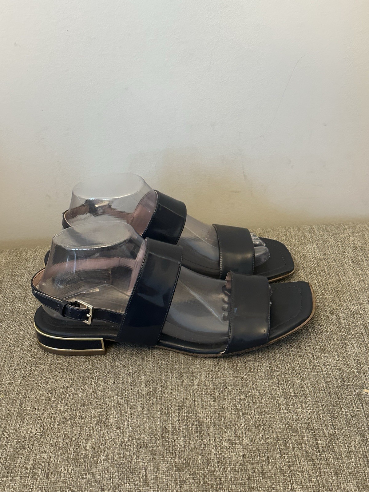 Kate Spade New York Merritt patent leather Slingback Sandals Blue Size 9.5 B