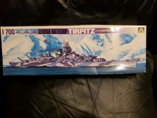 Aoshima German Battleship Tirpitz 1/700th scale waterline model Kit.