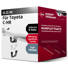 Für C-HR Typ X2 / H2 (G.D.W.) Anhängerkupplung abnehmbar + E-Satz 7pol neu