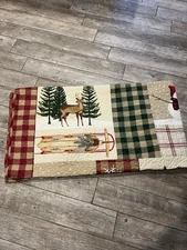 St. Nicholas Square Yuletide  Quilt Holiday Collection 91”x92” New W/ Shams