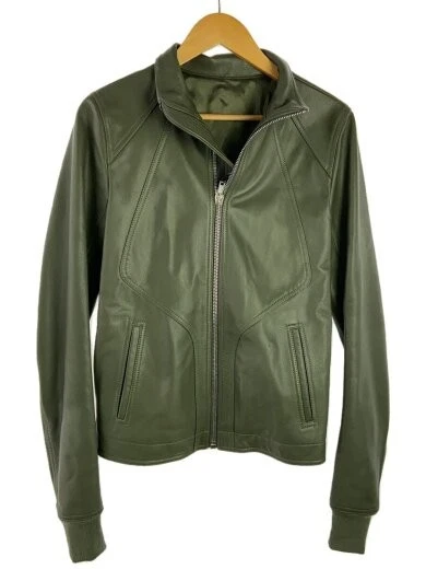 Rick Owens 22AW INTARSIA Giacca pilota singolo 48 Pelle KHK RU02B2761 