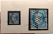 Timbre Cérès 25c Empire Français Napoléon III variété griffe cou