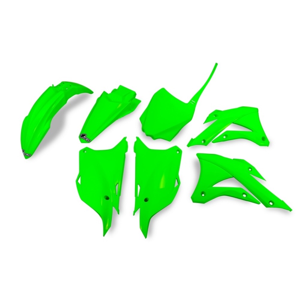 UFO Fluorescent Green Plastic Kit For Kawasaki KX85 Motorcycle Parts Accessories