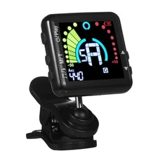Guitar Tuner Rechargeable, Clip On Tuner with LCD Color Display with Guitar, 