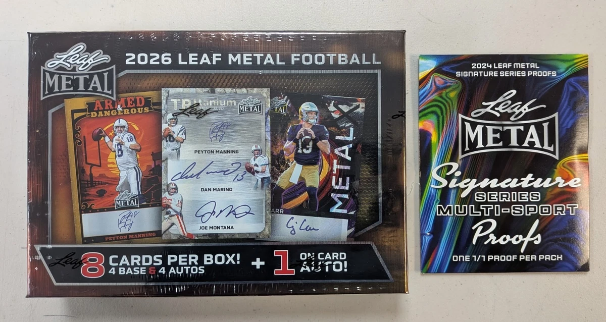 Leaf Autographed Football Sports Trading Cards & Accessories for