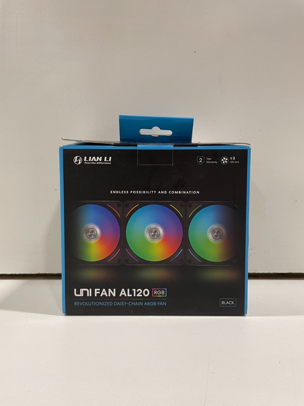 Lian Li UNI Fan UF-AL120-3B RGB Daisy Chain 120mm - Black (3 Pack)