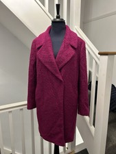 Rocha John Rocha UK size 16 magenta stunning wool blend coat jacket BNWT