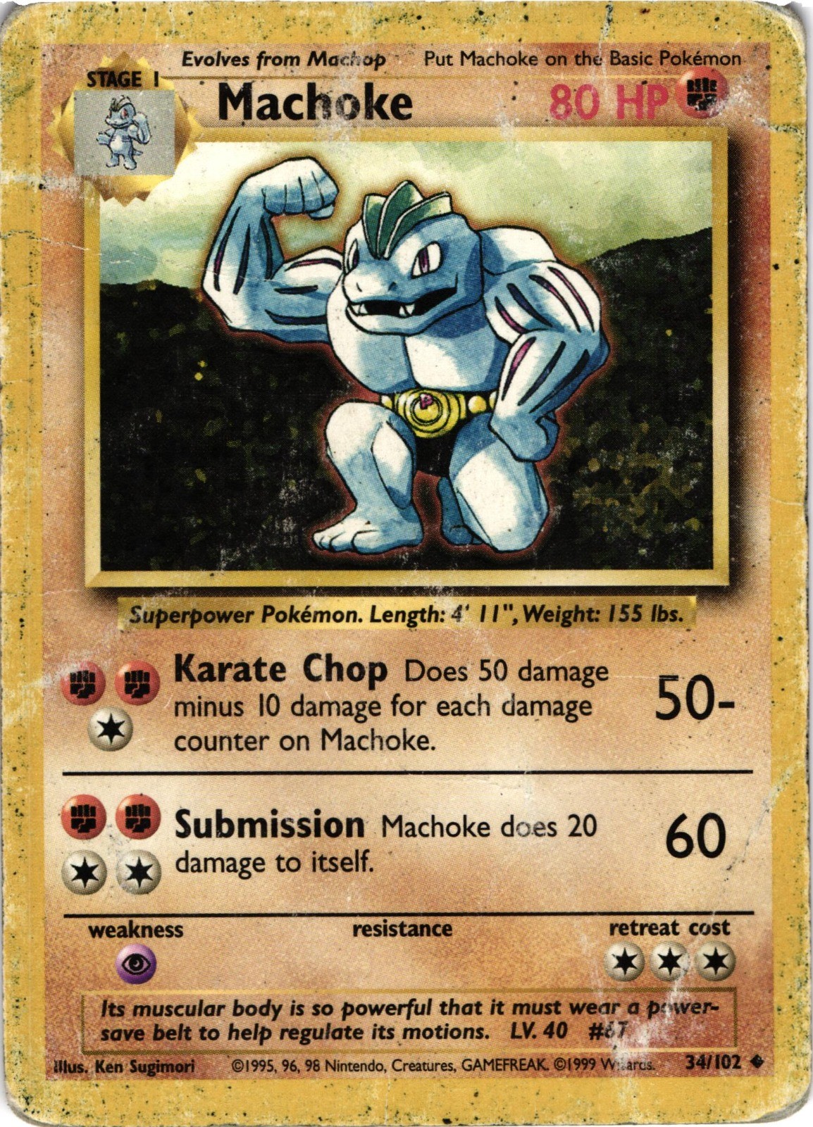 Machoke Uncommon Base Set 034/102 DMG