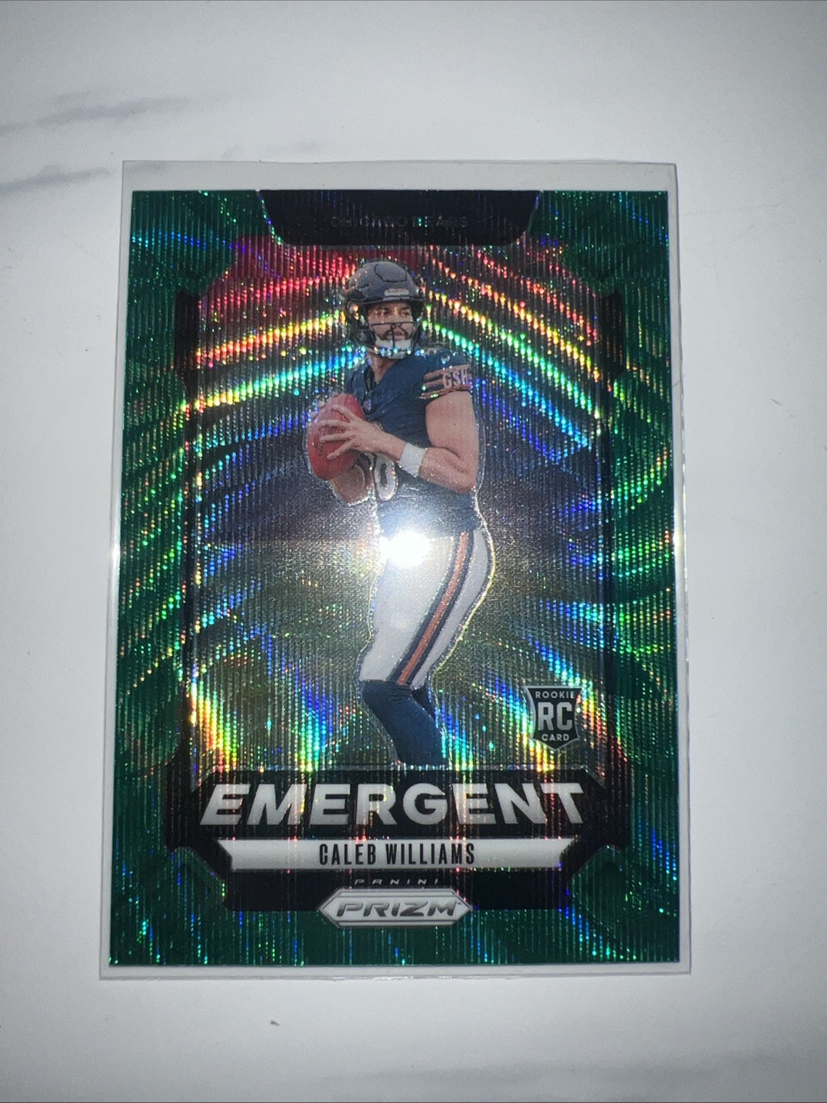 2024 Panini Prizm - Emergent Caleb Williams #1 Green Ice Prizm (RC)