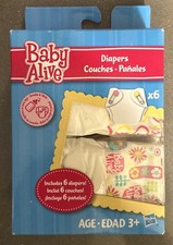 Baby Alive Doll Diapers Pack of 6 Pretend Play Doll Girls Toy Gift NEW Sealed