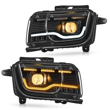 Black Projector Headlights For 2010-2013 Chevrolet Camaro W Led Drl Switchback Black Projector Headlights For 2010-2013 Chevrolet Camaro W Led Drl Switchback
