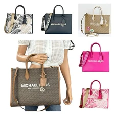 Michael Kors Mirella Medium East West Tote Satchel Shoulder Crossbody Bag