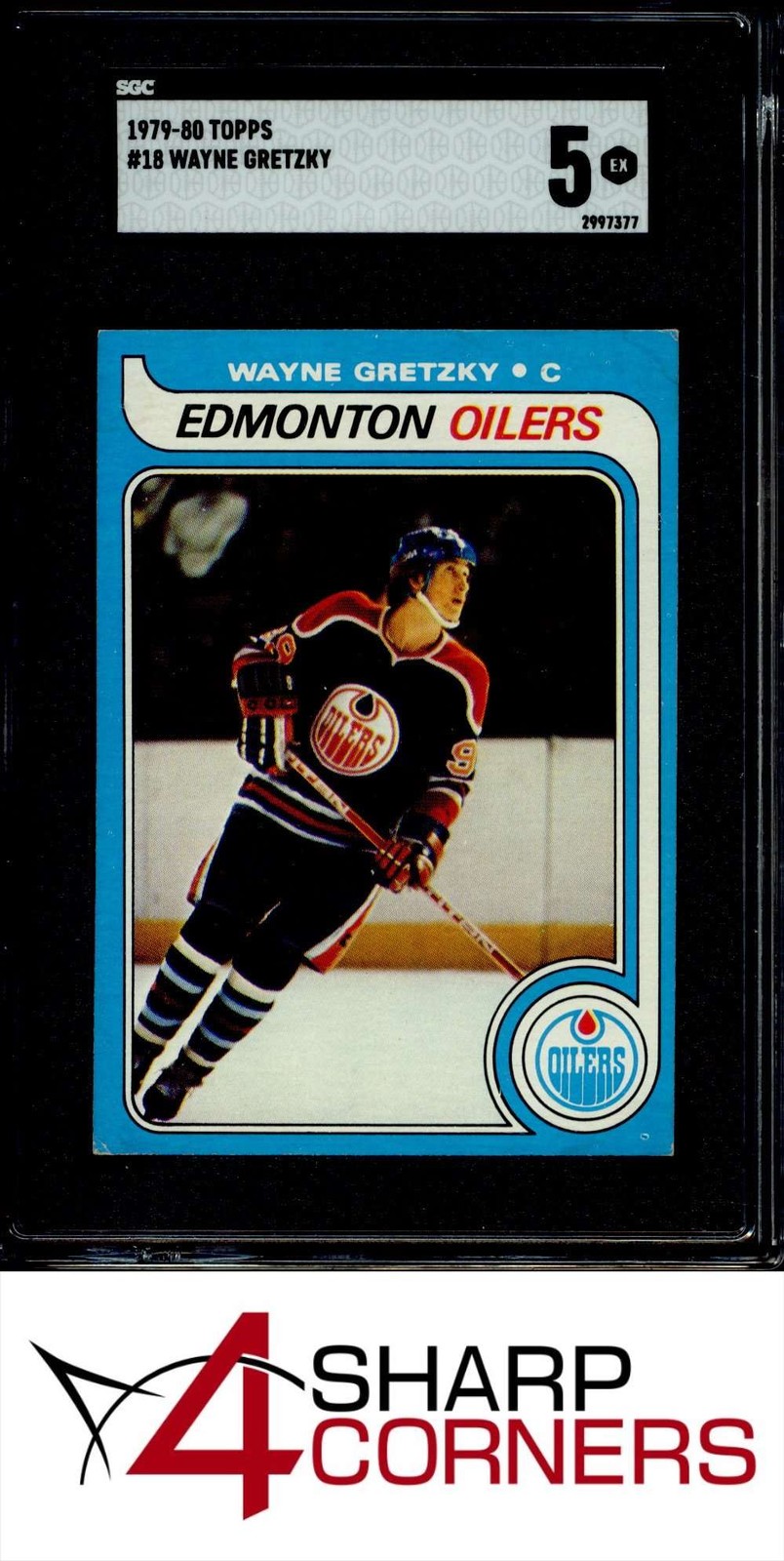 1979 TOPPS #18 WAYNE GRETZKY RC OILERS HOF SGC 5