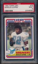 1984 Topps USFL #76 Marcus Dupree ROOKIE Card PSA 9 