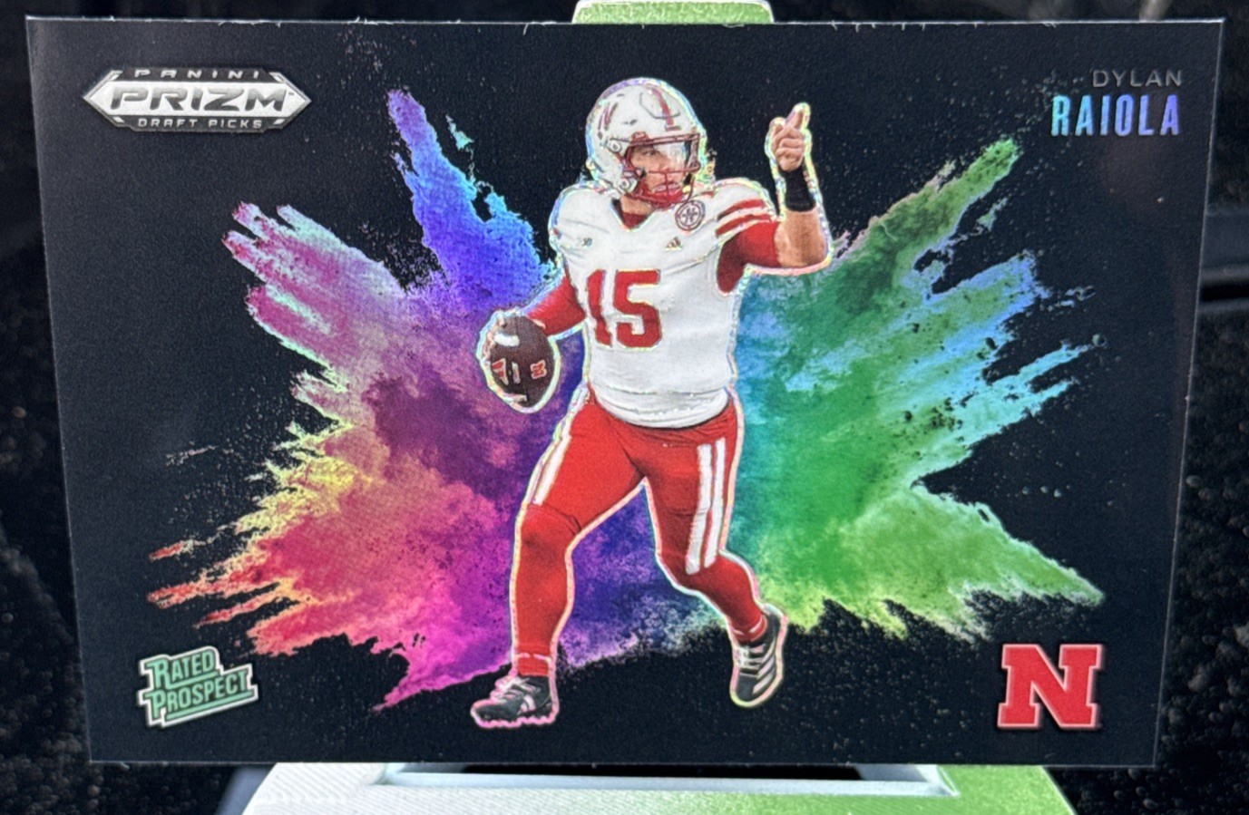 2025 Panini Prizm Draft Picks Football Black Color Blast Dylan Raiola #11 RC SSP