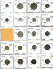 Ottoman Turkey Silver Para/Kurush, AH1189 , AH1223 - Total 19 Silver Coins