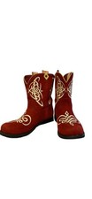 Justin Gypsy Womens Size 7B Red Leather White Stitch Cowboy Western Rodeo Boots