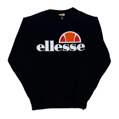 Ellesse Spellout Sweatshirt - Small Schwarz Baumwolle