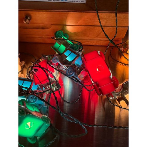 Vintage Antique Car Trolley Christmas String Lights Multi Color Holiday Decor
