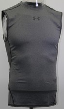 UNDER ARMOUR HEATGEAR SLEEVELESS COMPRESSION SHIRT CARBON HEATHER NEW SZ LARGE