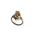 18K GE Yellow Gold Green And Clear Gemstone Cocktail Ring Size 8.75 — photo 4