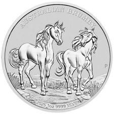 *NEW in Hand- 2025 Australian Brumby Horse Perth Mint 1oz .999 Silver Coin
