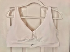 Fabletics PureLuxe longline Low Impact Bra in Bone, XL