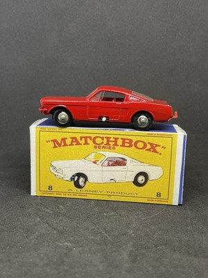 激レア ミニカー マッチボックス 8 FORD MUSTANG MUSTANG Matchbox Lesney Phantom #8 Custom Ford Mustang In Red Nice Repro E