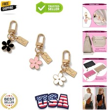 Cute Flower keychains for Women, Aesthetic Keychain Charms, Bag Purse Charm...