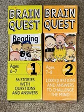 2 Brain Quest 1st Grade 56 Stories W/Q A  2nd Grade 1000 Q A Challenge The Mind