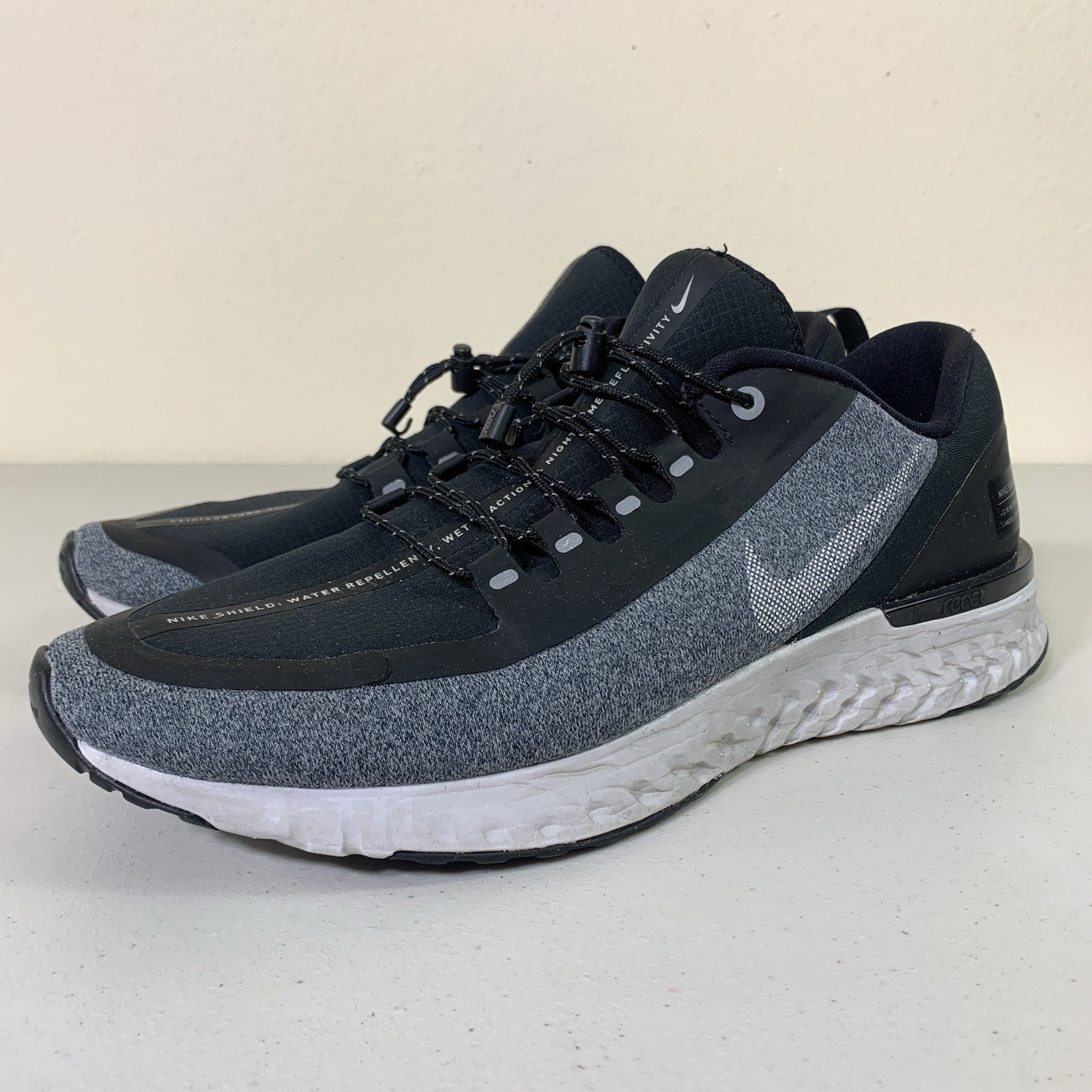 SAOLA Nike Odyssey React Shield Uomo 11.5 AA1634 002 Nero Sneakers Idrorepellenti