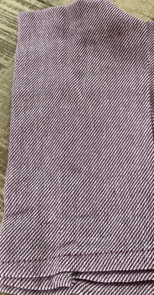 Juego de 12 servilletas de cena a rayas moradas NUEVAS nunca usadas-18”x 17” mezcla de algodón Foto 2 de 4