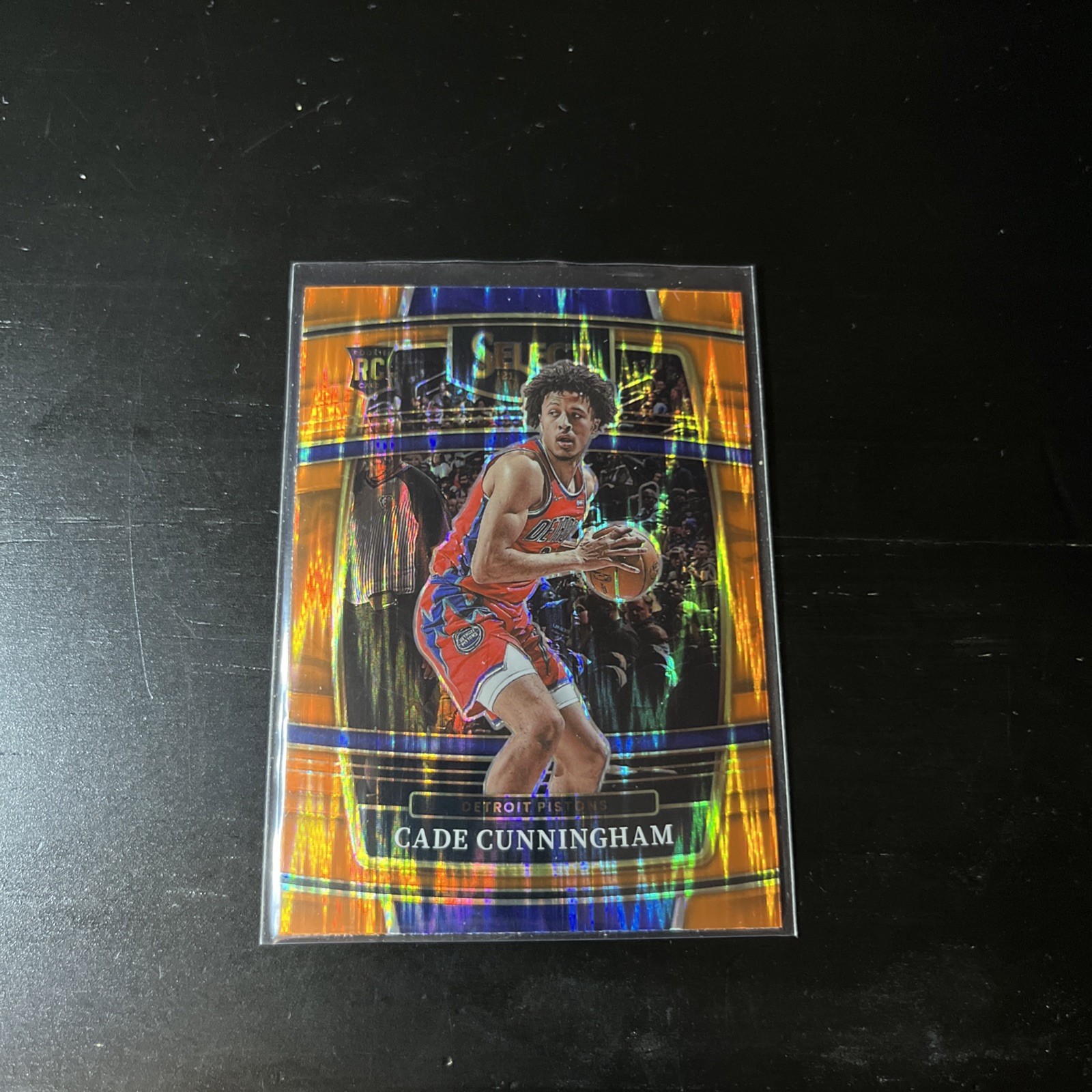 2021-22 Panini Select #11 Cade Cunningham Orange Flash Prizms
